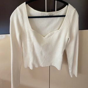 Abercrombie & Fitch Ribbed Sweetheart Sweater